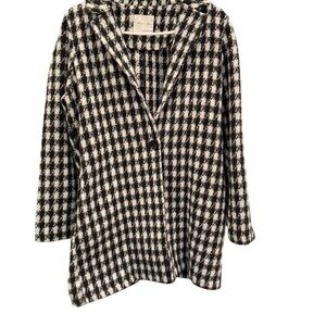 Black and White Houndstooth blazer with pockets